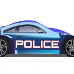 baby car bed blue police