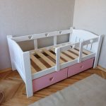 children's bed with bumpers interior