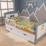 baby bed with bumpers photo design