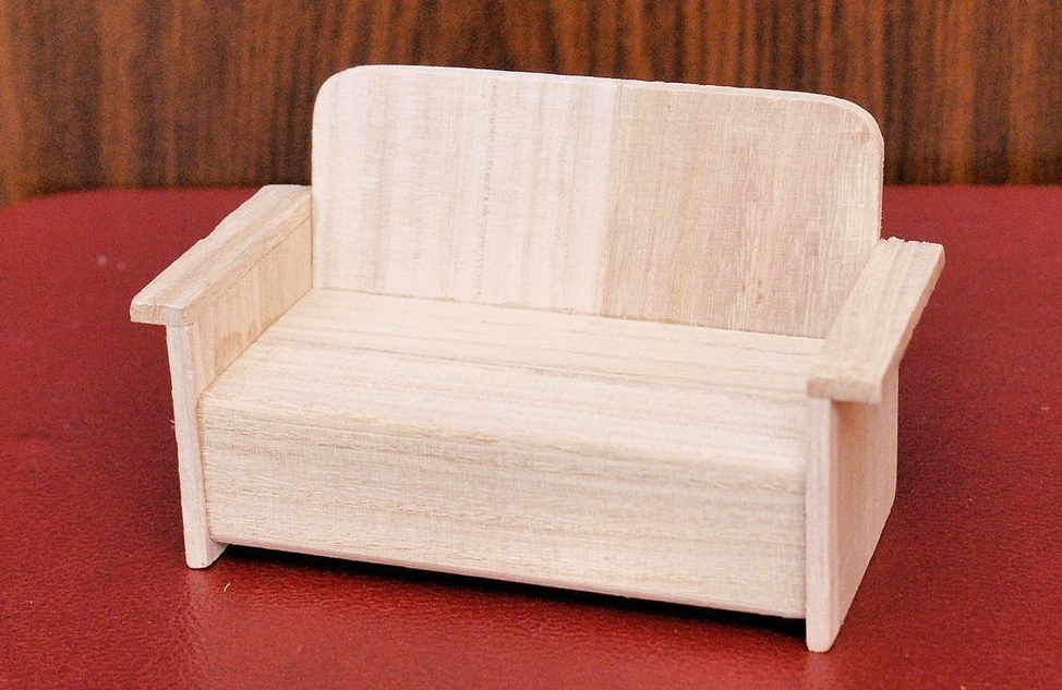 sofa for dolls made of plywood