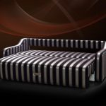 convertible sofa with stripes