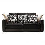 sofa with patterned pillows