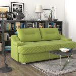 light green sofa