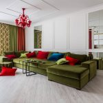 sofa in the interior design photo