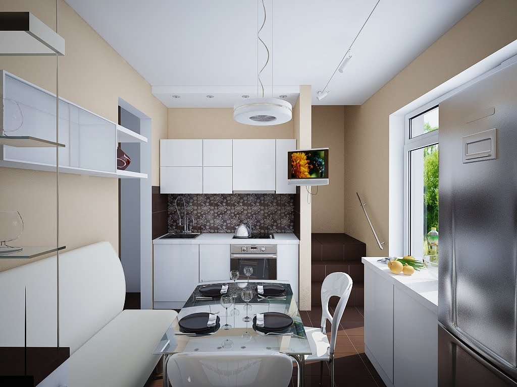 kitchen 9 sq m with sofa ceiling design