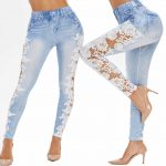 light jeans with lace