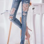 jeans with lace