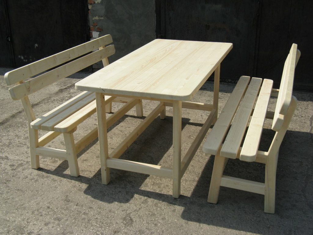 boards for a table in a gazebo