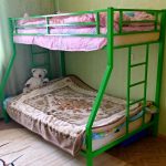 bunk bed green