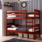 children's bunk bed dark wood