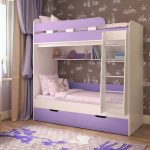 children's bunk bed lilac