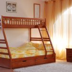 children's bunk bed brown