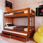 children's bunk bed with drawers