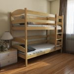 children's bunk bed made of wood