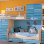 children's bunk bed blue