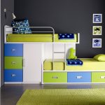 baby bunk bed blue-green