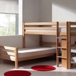 baby bunk bed with red circles