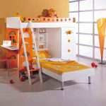 children's bunk bed orange