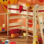 children's bunk bed with one seat