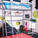 bunk bed ikea blue