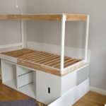 Ikea bunk bed with a bedside table