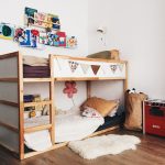 Ikea bunk bed with flower