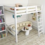 Ikea bunk bed with semicircular sofa