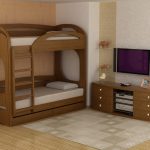 children's bunk bed with a side