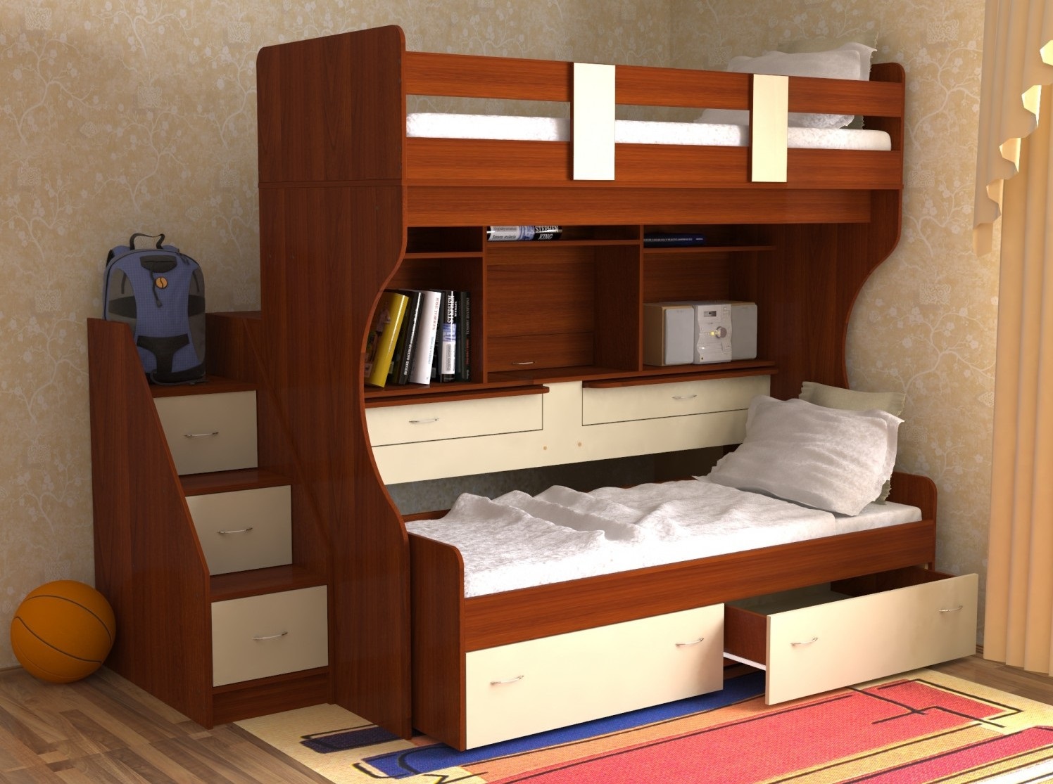 children's bed made of chipboard