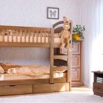 children's bunk bed with a hare