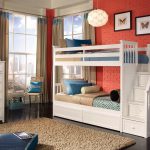 children's bunk bed white wooden