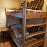 children's bunk bed with pillow