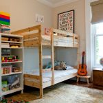 children's bunk bed natural wood