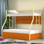 children's bunk bed red