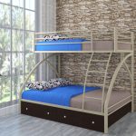 children's bunk bed blue and gray