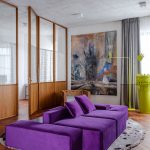 sofa purple bright