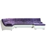 purple sofa in the corner