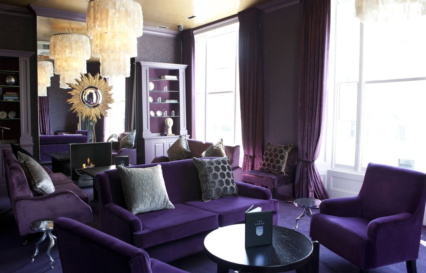 Soft purple furniture