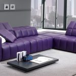 violet sofa leather