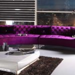 purple sofa chic