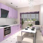 purple kitchen set pale