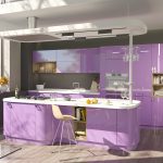 purple kitchen set with chair