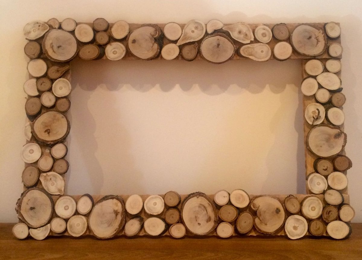 do-it-yourself photo frame made of wood ideas