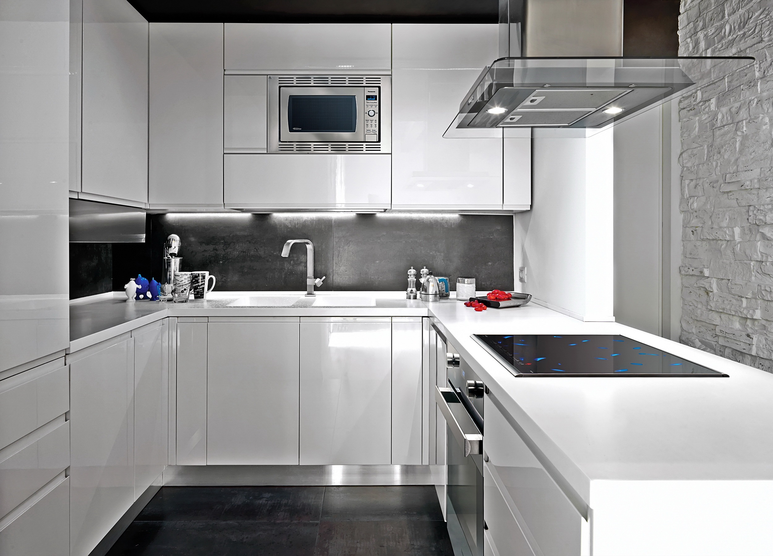 countertop in a small kitchen