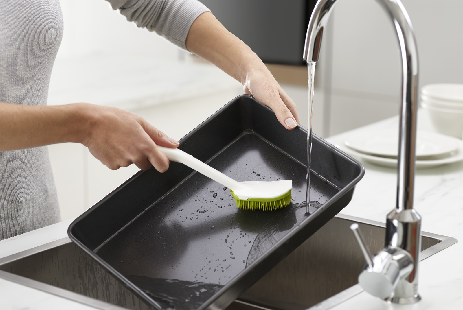 Sponge on a plastic handle