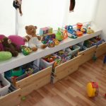 storage of children's toys in boxes