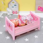 pink bed for baby doll