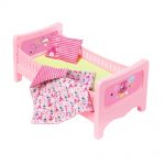 pink single doll bed