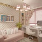 light beige room interior for girls