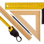 ruler tape measure pencil